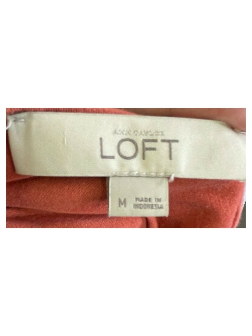 Ann Taylor Loft Womens Coral Midi Dress With Drawstring Waist Size M - Picture 6 of 7